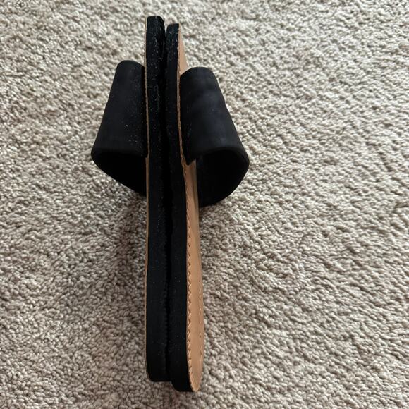 Volcom Women's Simple Slides Open Toe Sandals Size 6 w/ Black Leather Band - Picture 9 of 11